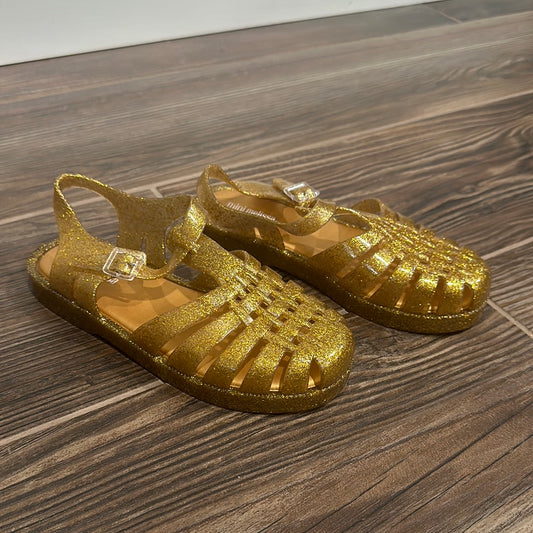 Girls 3 youth Mini Melissa gold sandals - good used condition