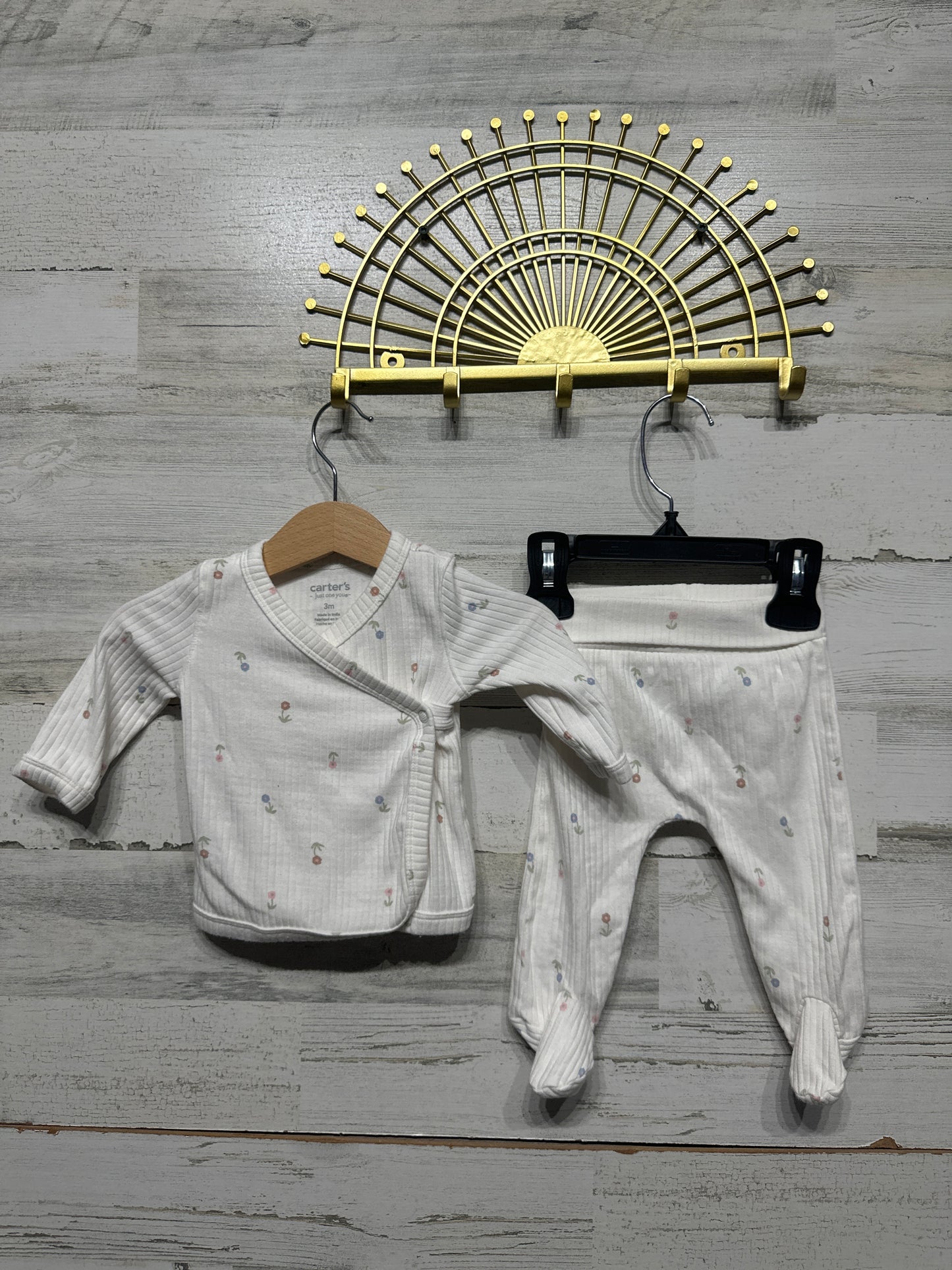 Ribbed Floral Set Carter’s Girls 3m VGUC