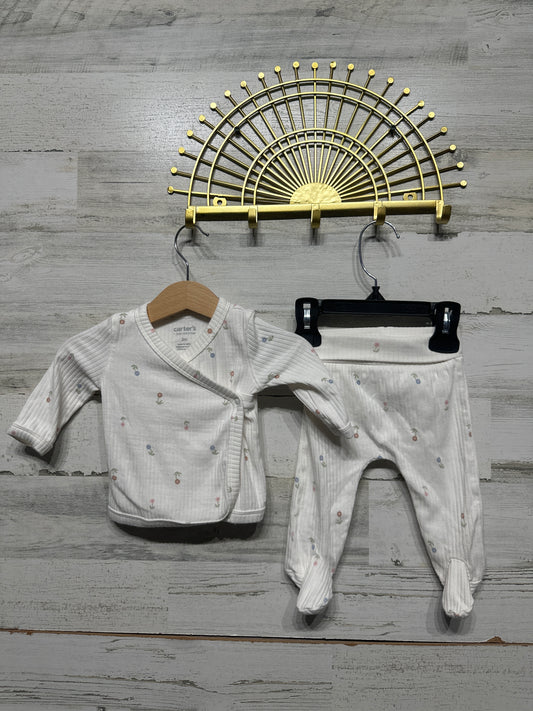 Ribbed Floral Set Carter’s Girls 3m VGUC