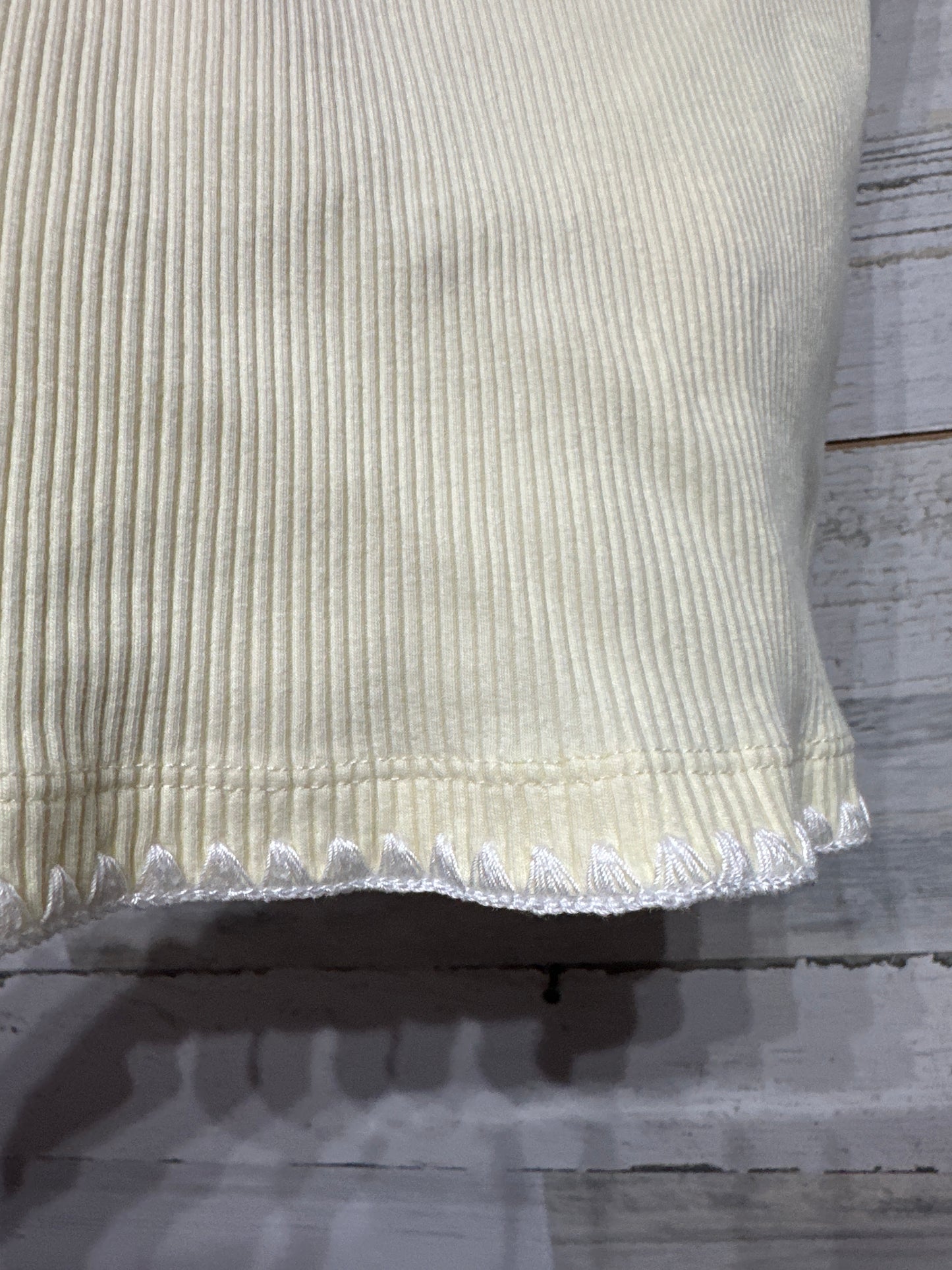 Cotton On Kids Embroidered Yellow Ribbed Tank Top - Girls Size 8 - Play Condition*