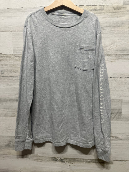 Boys Size Large (16) Vineyard Vines Grey Long Sleeve Shirt - Very Good Used Condition