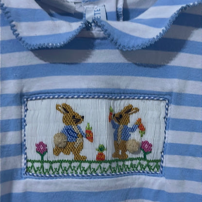 Girls Size 3m Viva La Fete Smocked Bunny Romper - Very Good Used Condition