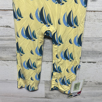 Boys Size 18/24m Kickee Pants Bamboo Wallaby Sailing Race Raglan Romper - New With Tags