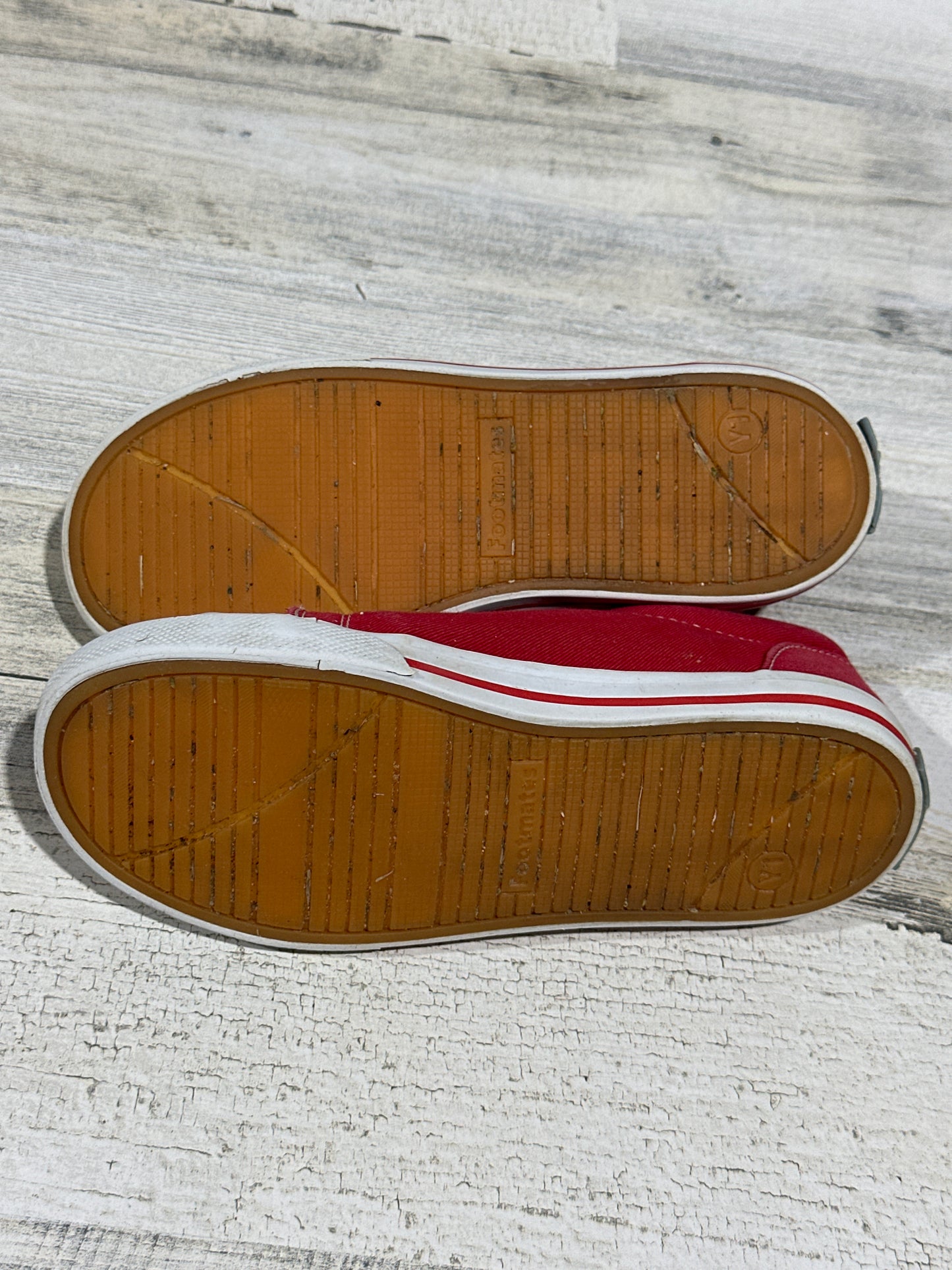 Footmates Taylor Red Sneakers Shoes - Size Youth 1 - Good Used Condition