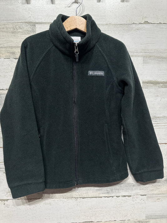 Preowned Size 7-8 Small Columbia Black Fleece Jacket - Good Used Condition