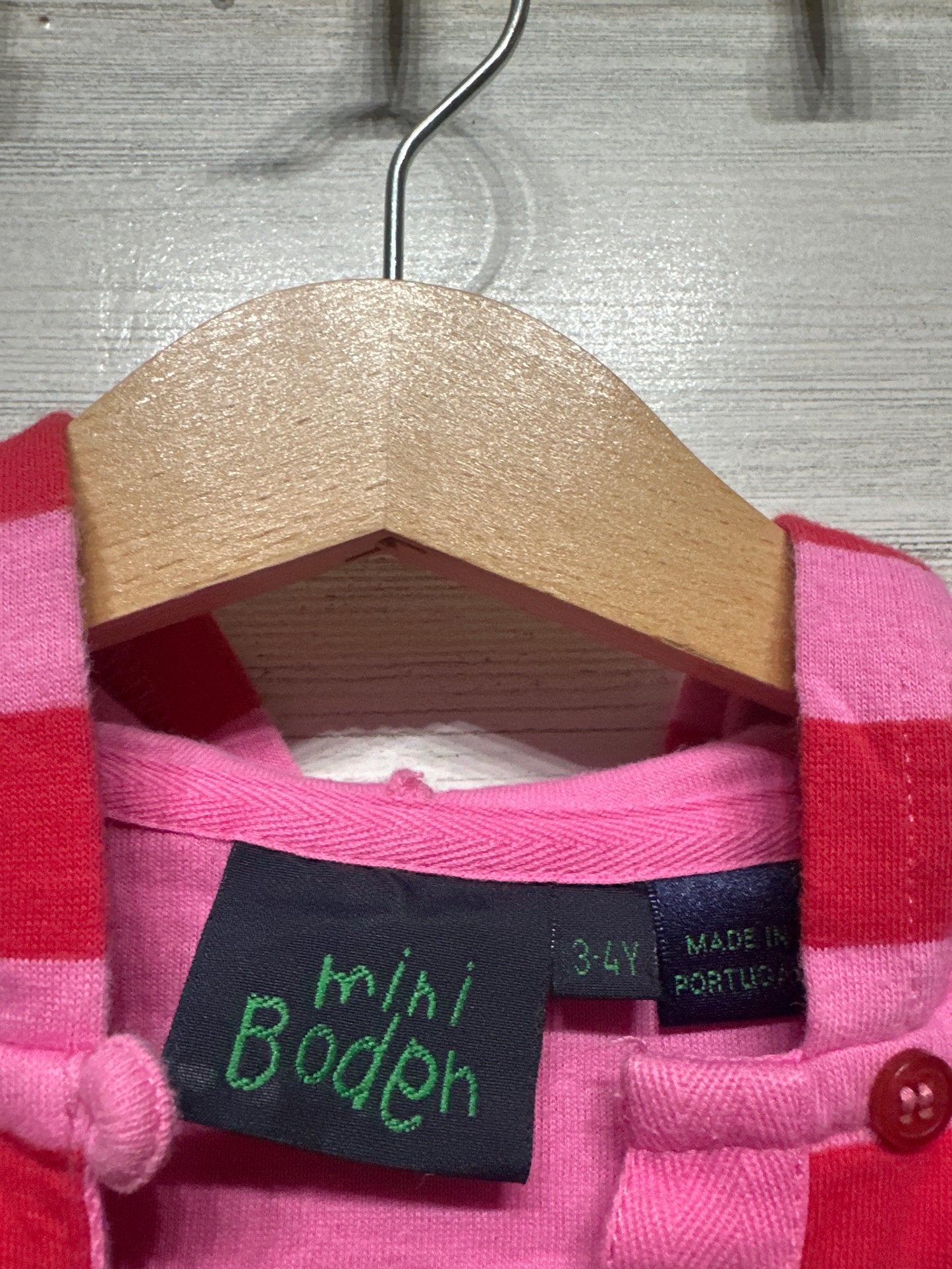 Mini Boden Striped Hooded Dress - Girls Size 3-4 Years - Good Used Condition