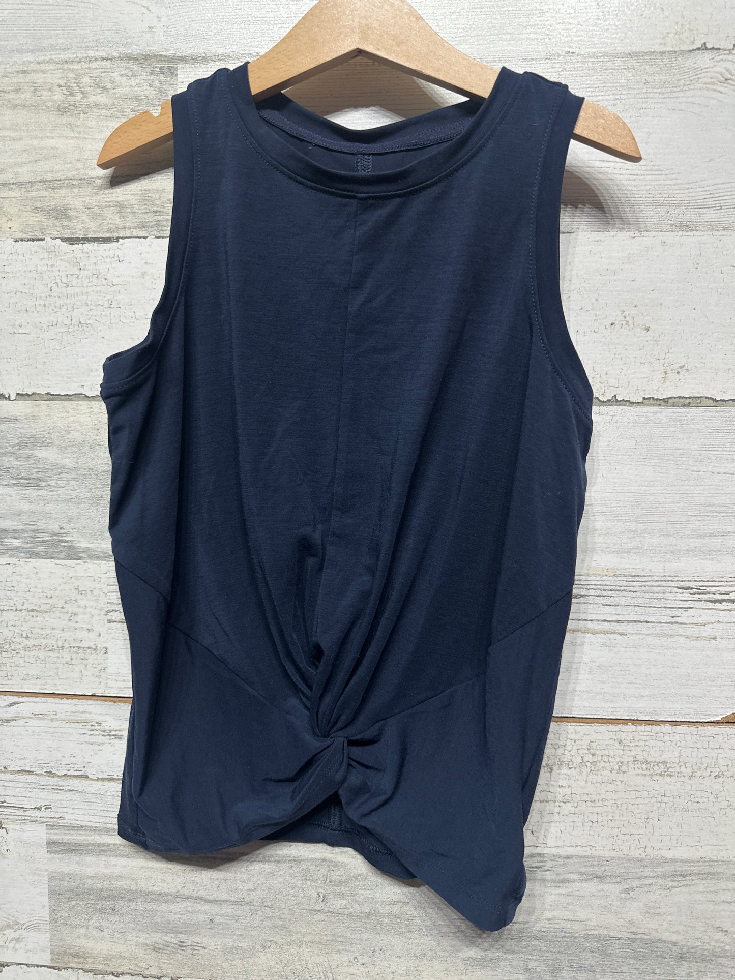 Athleta Twist Round Tank - Navy Blue- Girls Size 8-10 Medium - Very Good Used Condition