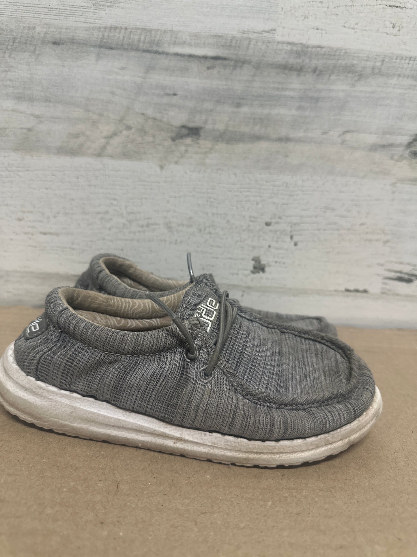 Size 13 (Little Kid) Hey Dude Grey Slip On Shoes - Play Condition*