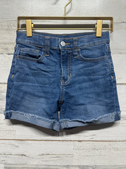 Girls Size 8 Old Navy High Rise Denim Shorts with Adjustable Waist - Very Good Used Condition
