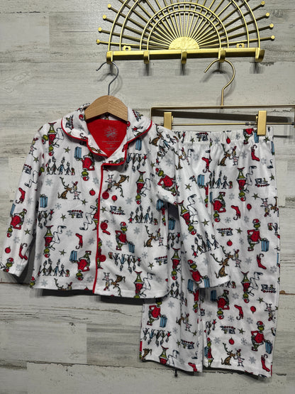 The Grinch Holiday Two Piece Pajama Set Toddler  3T GUC