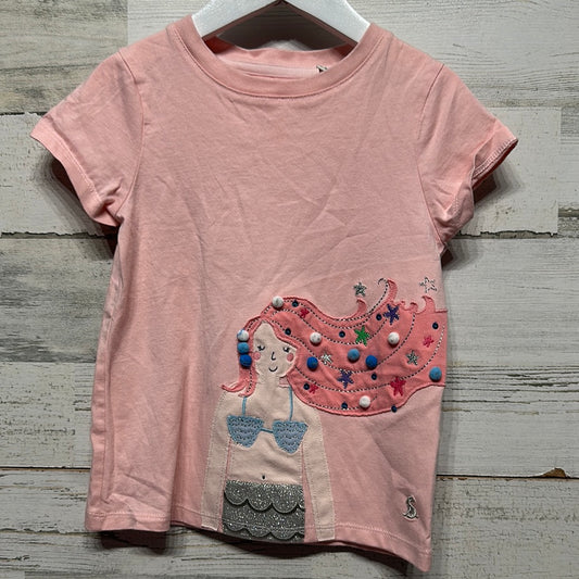 Girls Size 5 Joules Mermaid Applique Tee - Good Used Condition