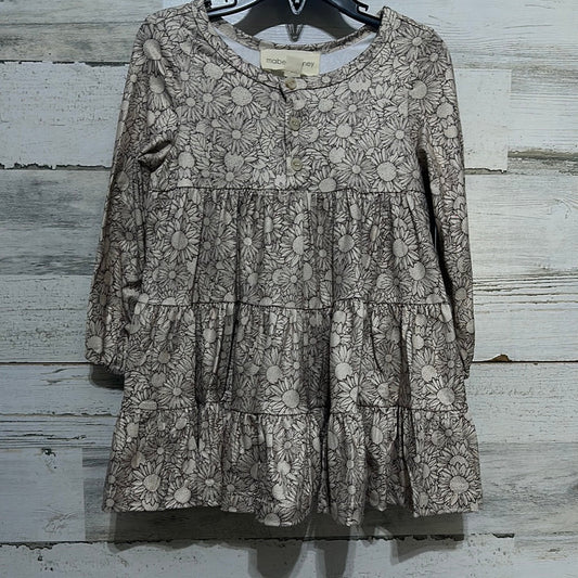 Girls Size 3t Mabel + Honey Beige Floral Print Dress - New With Tags