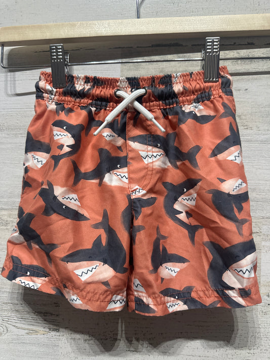 Boys Preowned Size 2t Just One You Shark Swim Trunks - Good Used Condition