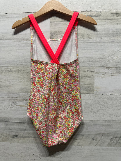 Girls Size 4/5 Floral Swimsuit - Good Used Condition