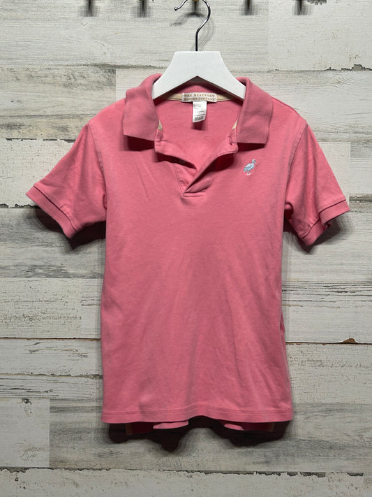 Boys Size 7 TBBC Pink Pima Cotton Polo Shirt - Good Used Condition*