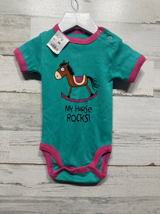 Girls Size 6m Lazy One My Horse Rocks Onesie - New With Tags