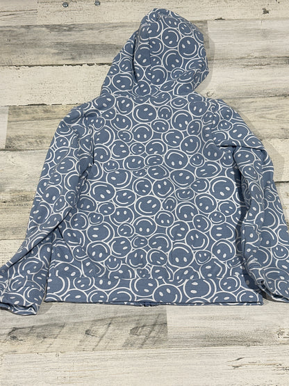Smiley Face Hooded Jacket - Emma & Elsa -  Girls Size Small 7/8 - Good Used Condition