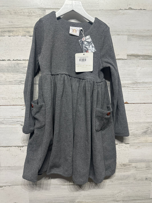 Girls Size 8 Swoon Baby Ribbed Grey Dress - New With Tags