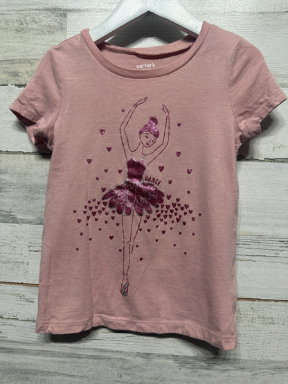 Girls Size 4 Carters Ballerina Sparkle T-Shirt - Good Used Condition