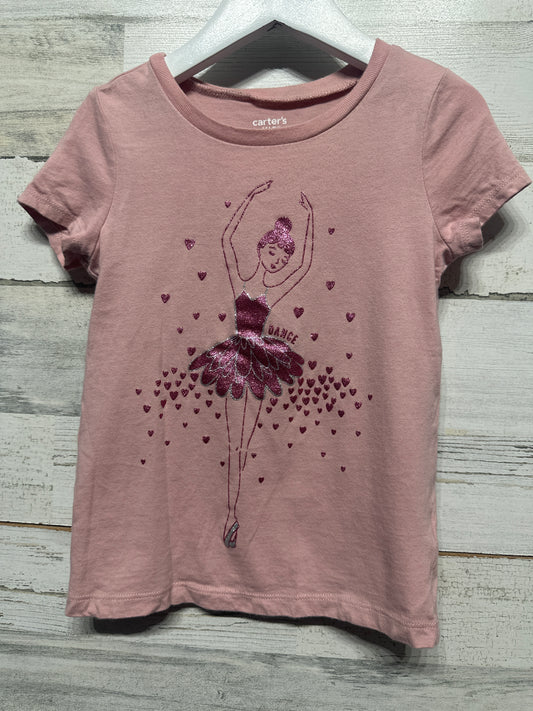 Girls Size 4 Carters Ballerina Sparkle T-Shirt - Good Used Condition
