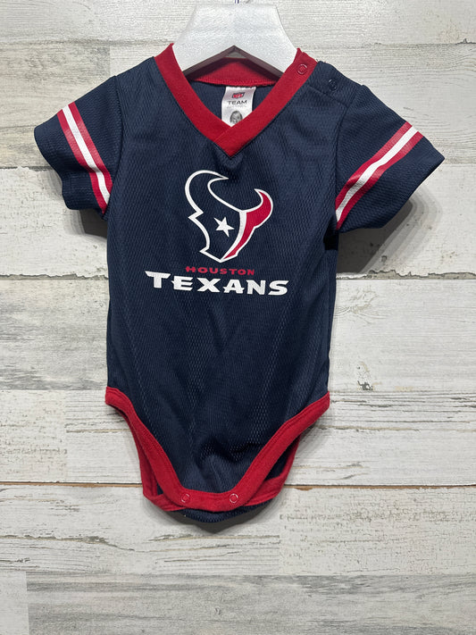 Size 6-12m NFL Team Apparel Houston Texans Jersey Bodysuit - Very Good Used Condition