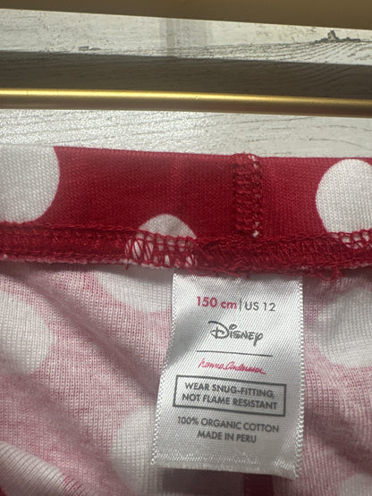 Hanna Andersson Organic Cotton Disney Red Polka Dot Pajama Shorts- Girls Size 12 (150 cm) - New Without Tags*