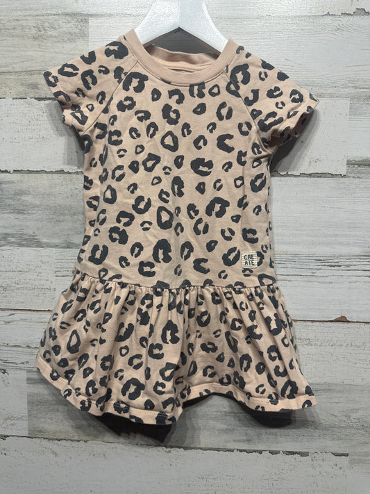 Girls Size 18m Art Class Leopard Dress - Good Used Condition