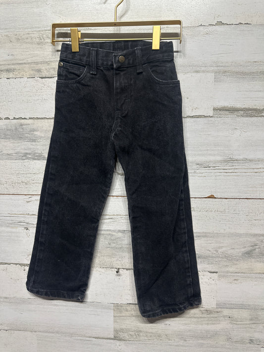 Boys Size 5 Slim Wrangler Black Adjustable Waist Jeans - Good Used Condition
