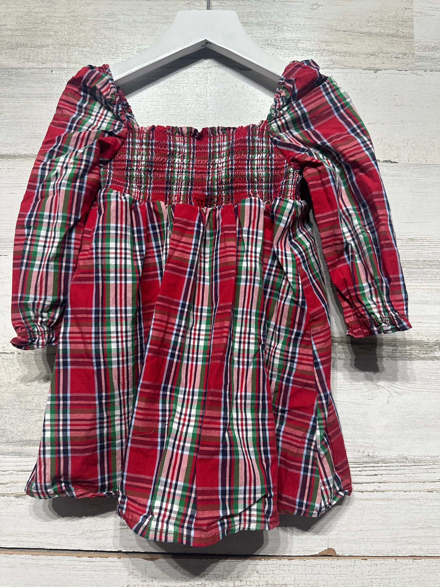 Girls Preowned Size 18m Crown and Ivy Smocked Plaid Dress - Very Good Used Condition