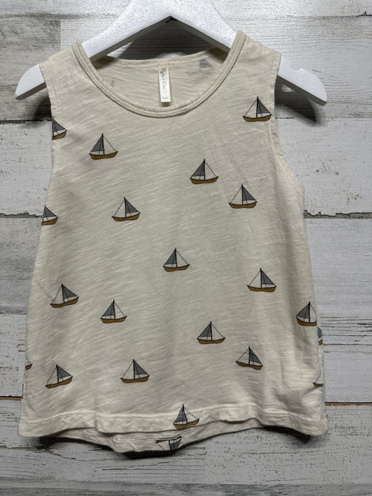 Rylee + Cru Sailboat Tank Top Size 2/3 Toddler VGUC