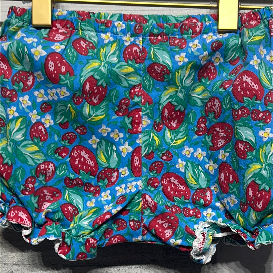 Girls Size 12m Strawberry Bloomer Shorts  - Good Used Condition