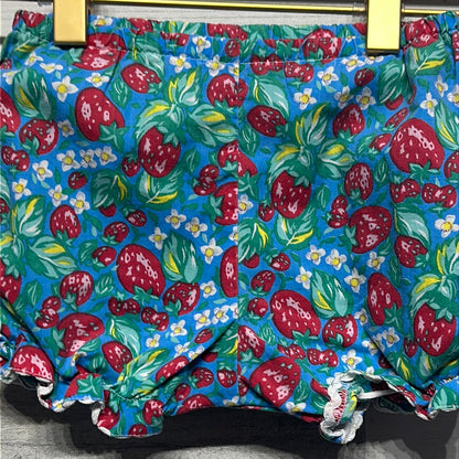 Girls Size 12m Strawberry Bloomer Shorts  - Good Used Condition