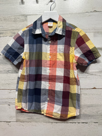 Boys Size 5/6 (Small) Gymboree Plaid Button Up Shirt - Good Used Condition