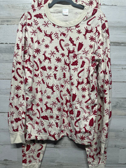 Hanna Andersson Organic Cotton Holiday Pajama Set Adult Size Large VGUC