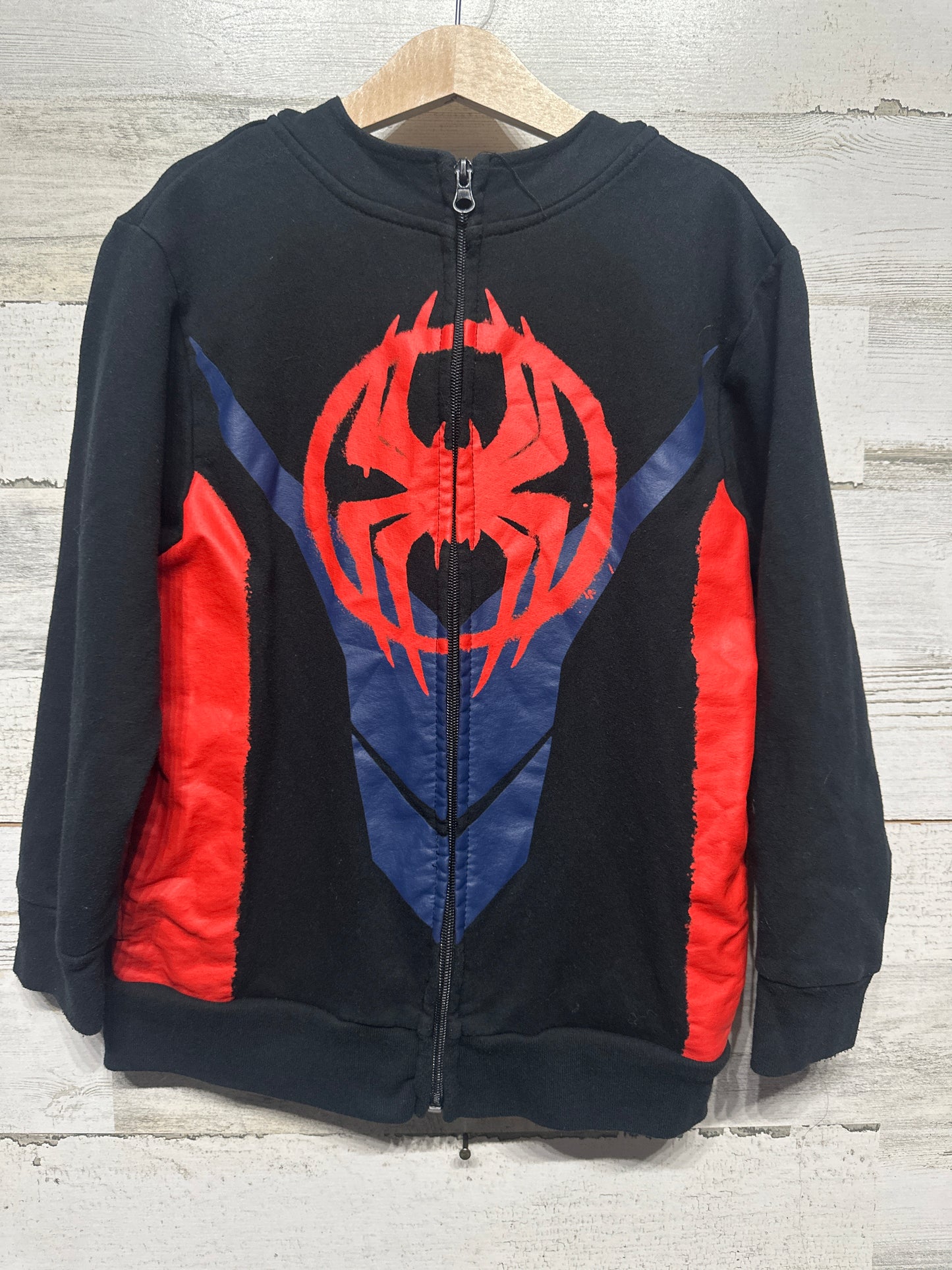 Boys Size Small (6-7) Spiderman Jacket with Mask in Hood - Very Good Used Condition