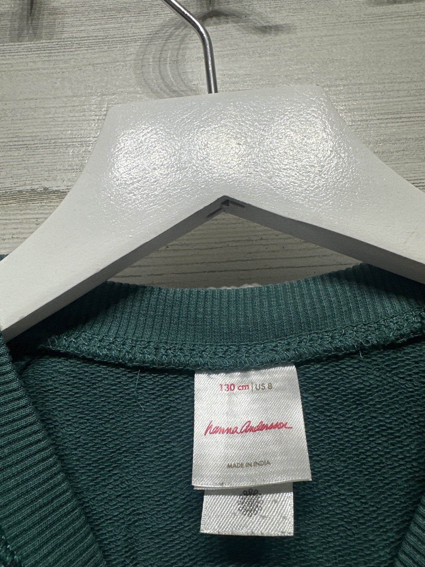 Hanna Andersson Green Tree Sweatshirt - Kids Size 8 (130cm) - Very Good Used Condition