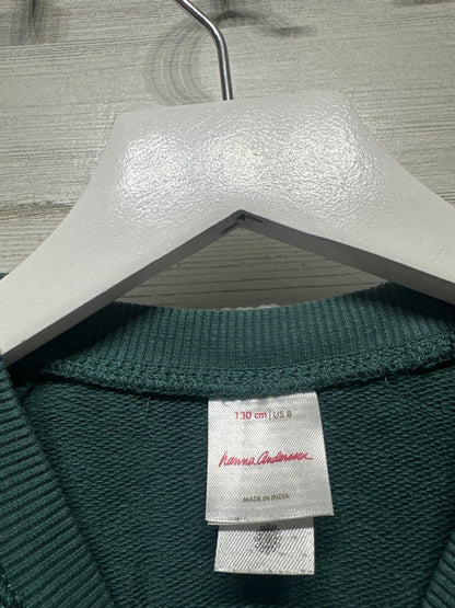 Hanna Andersson Green Tree Sweatshirt - Kids Size 8 (130cm) - Very Good Used Condition