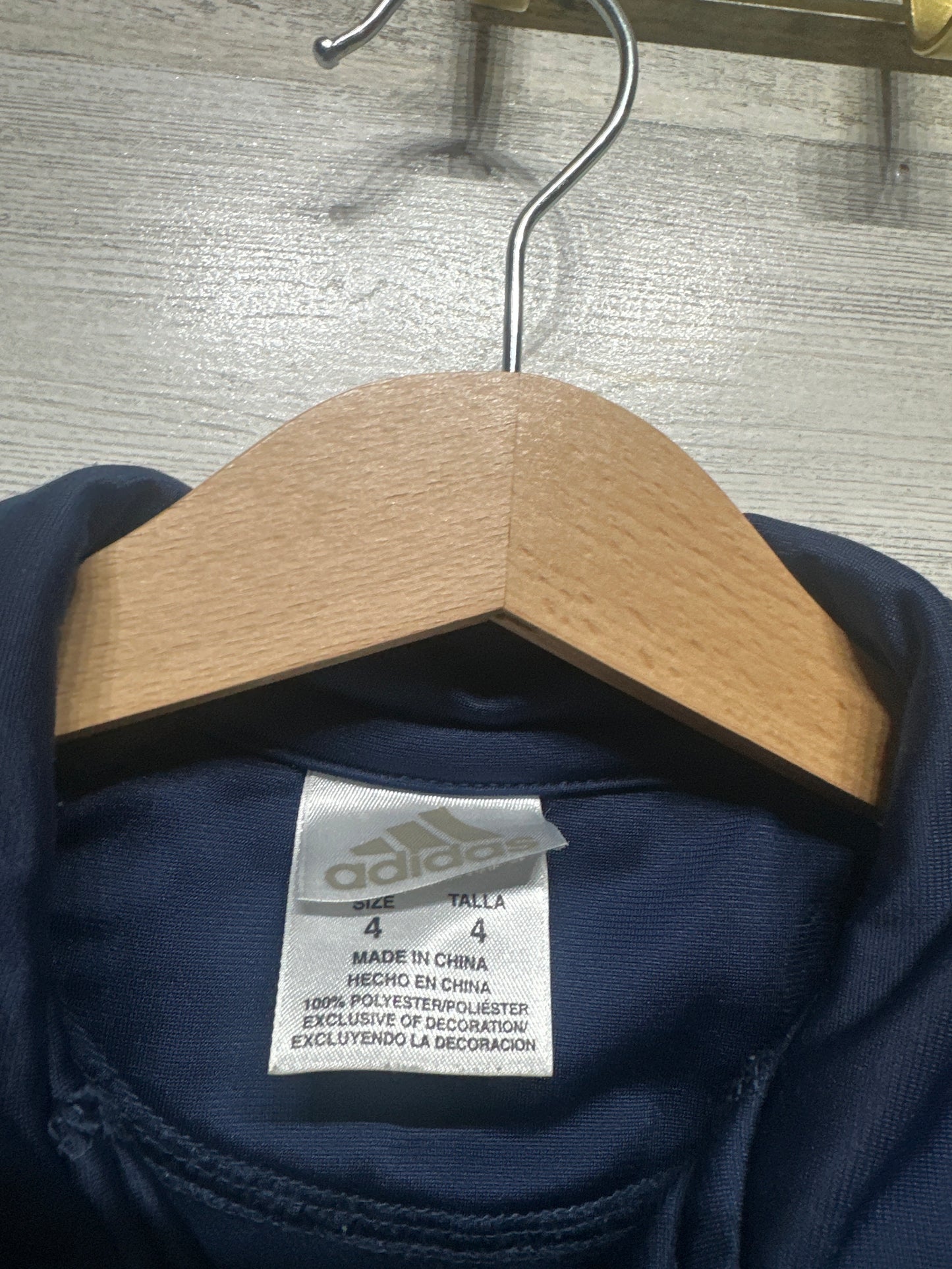 Size 4 Adidas Navy Blue Tracksuit - Good Used Condition