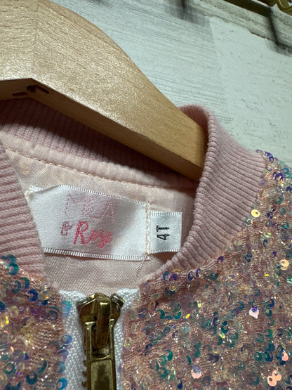 Mila & Rose Sparkle Sequin Jacket Girls 4T GUC
