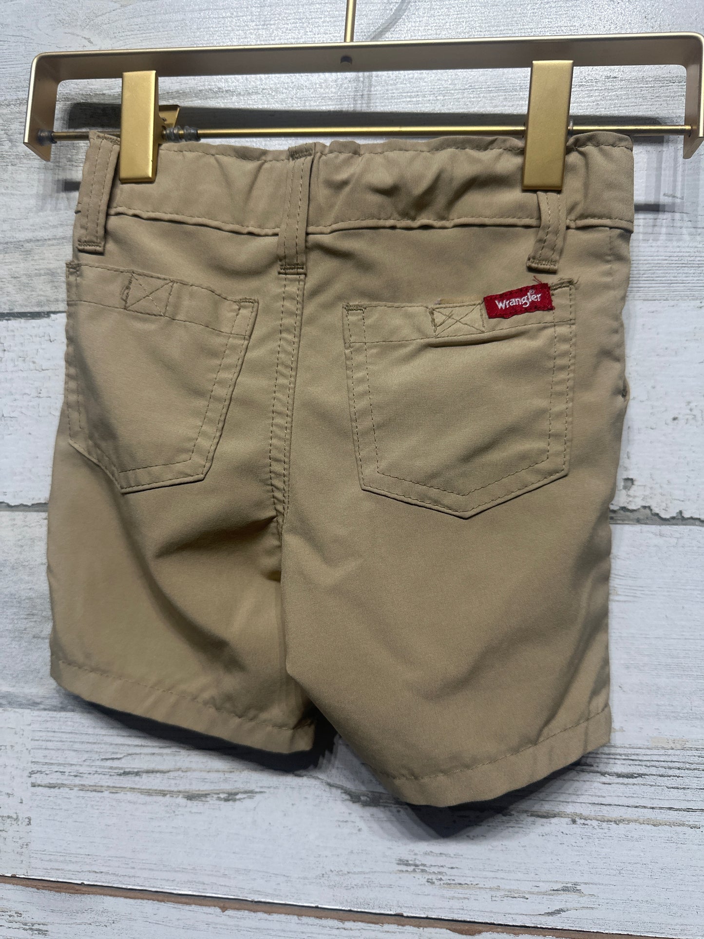 Boys Size 2t Wrangler Drifit Khaki Shorts with Adjustable Waist - Very Good Used Condition