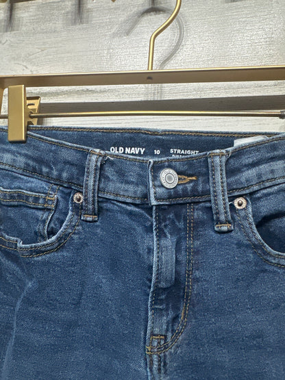 Boys Size 10 Old Navy Straight Built in Flex Adjustable Waist Jeans - Very Good Used Condition