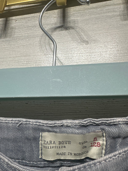 Zara Boys Size 8 Adjustable Waist Grey Skinny Fit Jeans VGUC