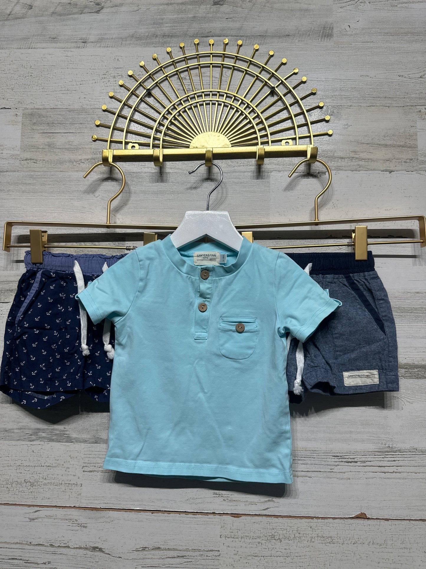 Boys Fits Like 12-18m Sawyer & Finn Lot (3 Pieces) - Very Good Used Condition