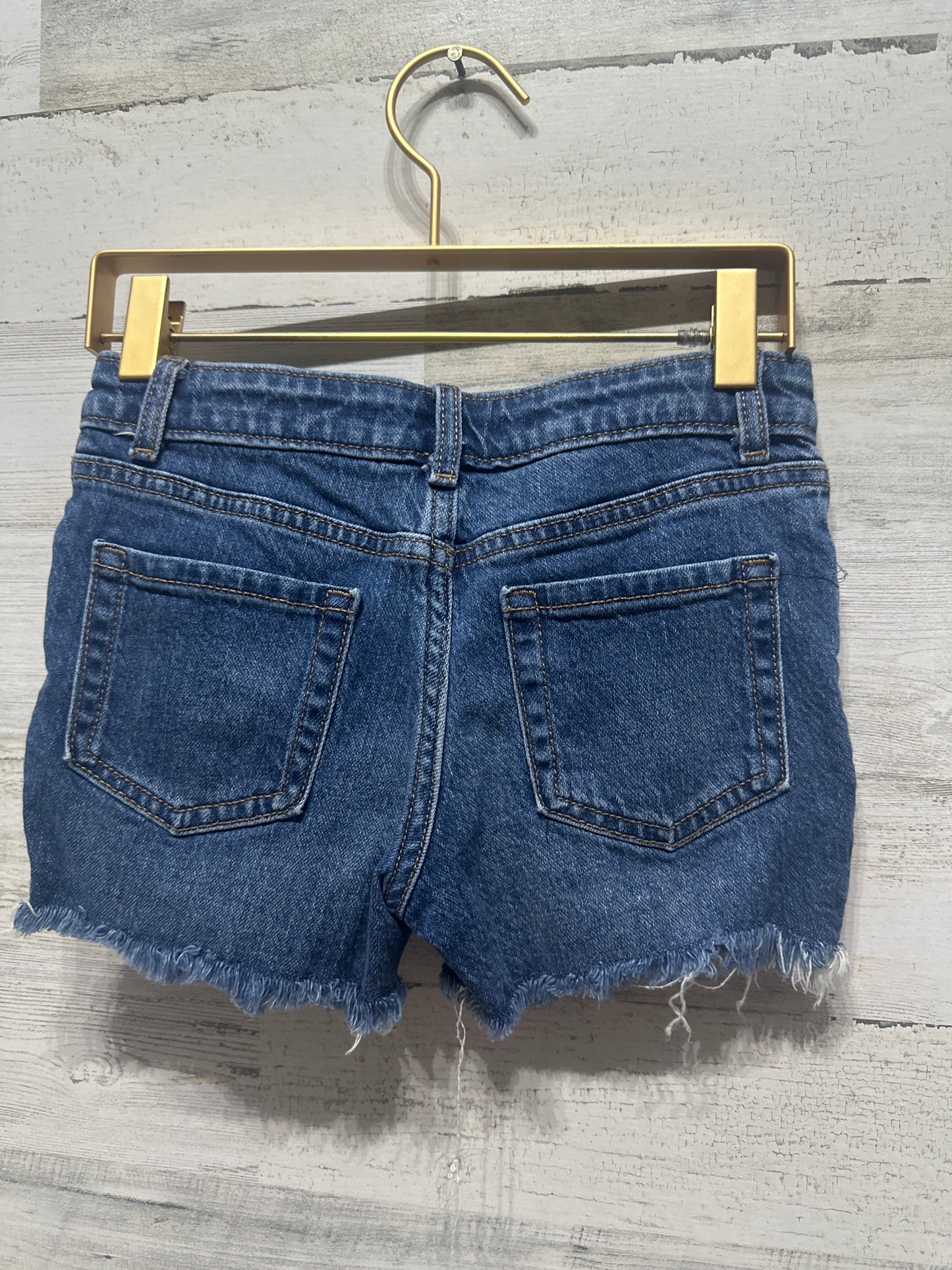 Girls Size 6-7 Small Cat and Jack Adjustable Waist Denim Shorts - Very Good Used Condition