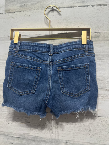 Girls Size 6-7 Small Cat and Jack Adjustable Waist Denim Shorts - Very Good Used Condition