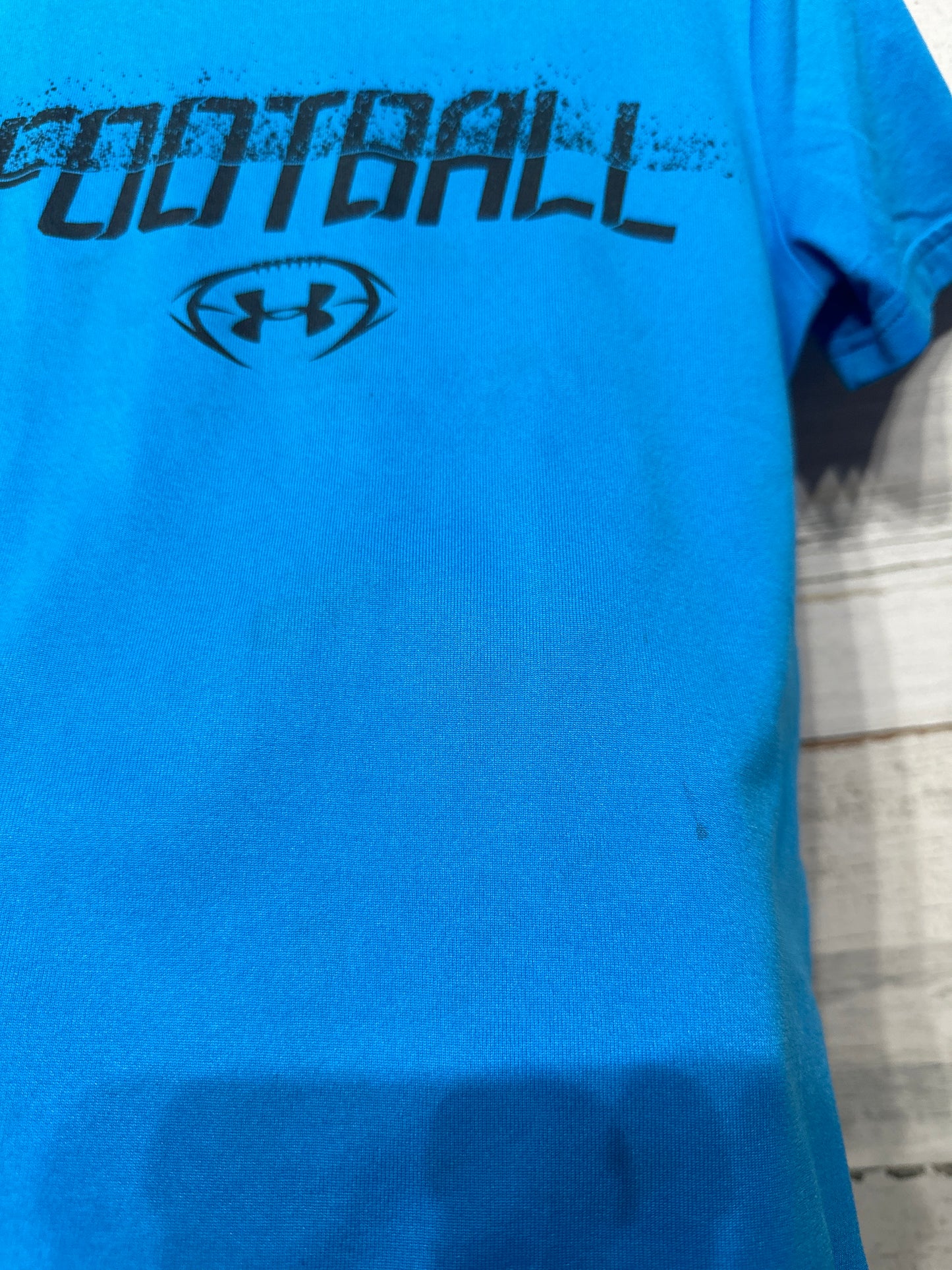 Boys Size XS Under Armour Football Loose Heatgear Blue Shirt - Play Condition**