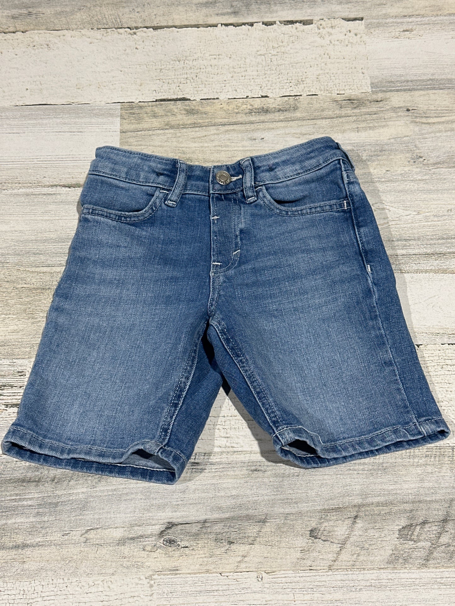 H&M Adjustable Waist Denim Shorts (Longer Length) - Girls Size 5t - Very Good Used Condition