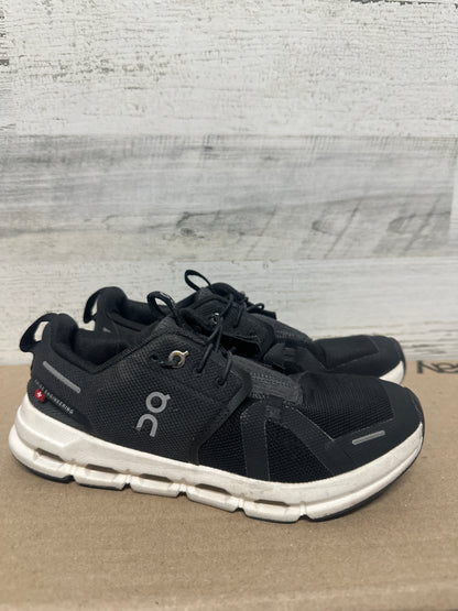 Youth 4 On Cloud Black Shoes - Good Used Condition