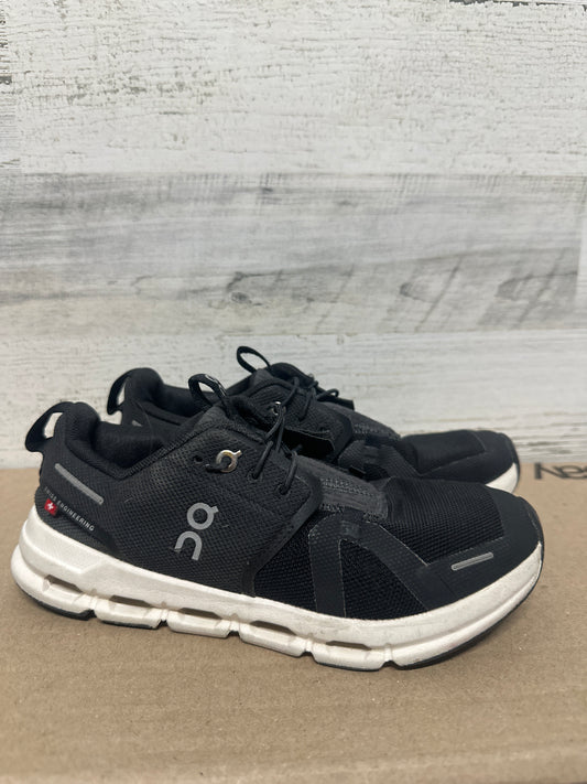 Youth 4 On Cloud Black Shoes - Good Used Condition