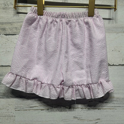 Girls Size 3t Pink Seersucker Ruffle Shorts - Play Condition